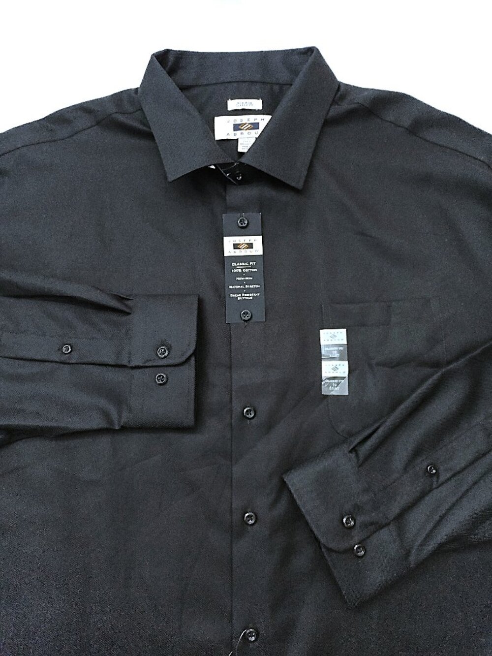 JOSEPH ABBOUD Classic Fit  100% Cotton Dress Shirt. Size 19 (36/37) Tall - Picture 4 of 11